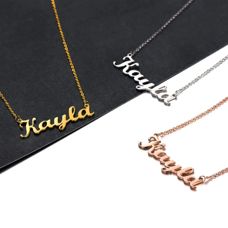 AOBOCO Personalized Letter Necklace 925 Sterling Silver DIY Personalize Jewelry Customize Name Pendants | Украшения и аксессуары