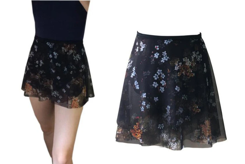Ballet Dance Skirt Adult 2021 New High Quality Flower Net Leotard Small Apron Dress Elegant Practice Dancing | Тематическая одежда