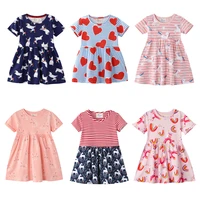 summer new childrens skirt print girls cotton dress 2020 european and american style princess childrens wear