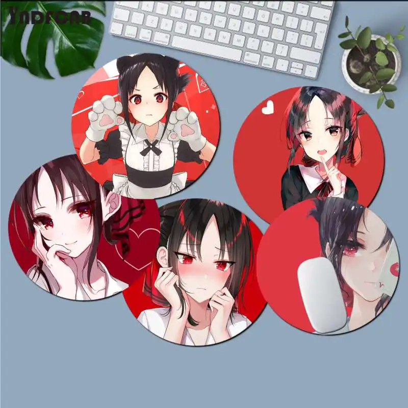 

Anime Kaguya-sama Love Is War Shinomiya Kaguya Gaming round Mouse Pad Computer Mats gaming Mousepad Rug For PC Laptop Notebook