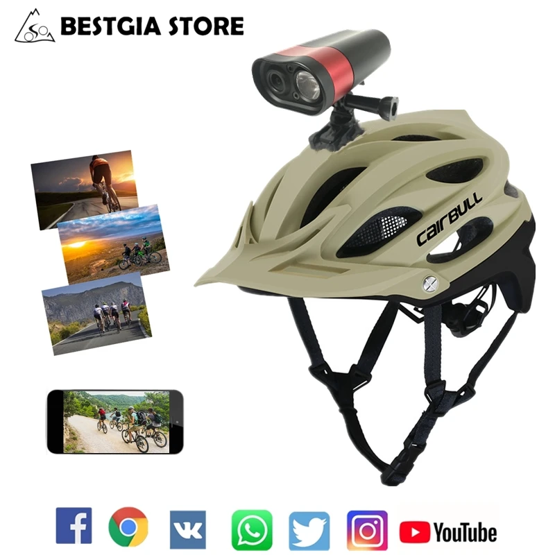 CAIRBULL внедорожные MTB велосипедные шлемы с полным HD1080P Wi Fi экшн видеокамера для