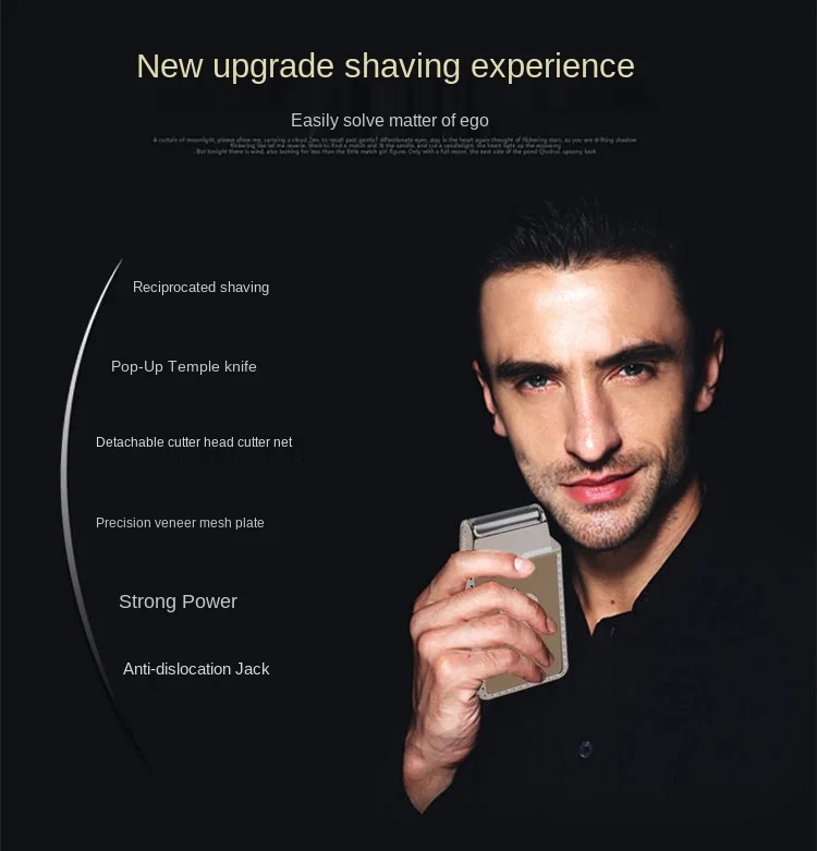 

Shaver for men Electric Reciprocating barber shaving machine Noble golden tasteful man tools
