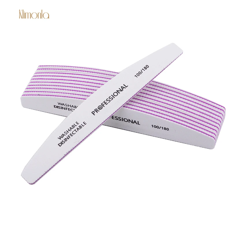 Пилка полумесячная профессиональная для ногтей 100/180 Грит 10 шт.|Пилки и буферы| |