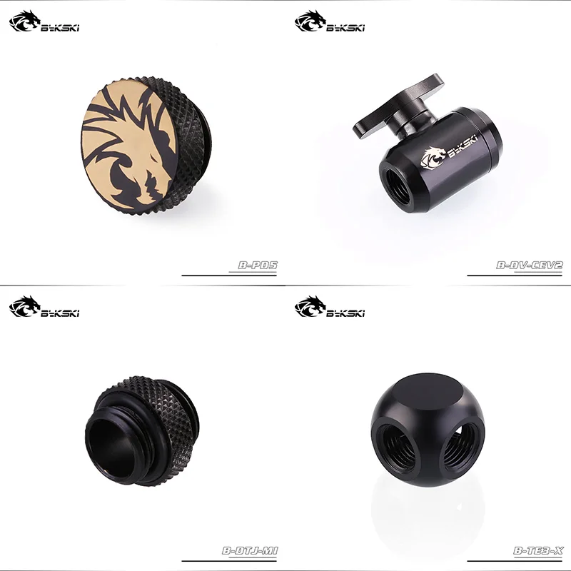 Bykski Поликарбонат телефон водный клапан мини двойной штекер комплект фитинга -