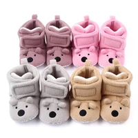 2021 winter newborn high top cotton shoes super warm snow boots cute animal print baby shoes soft soled non slip baby bed shoes