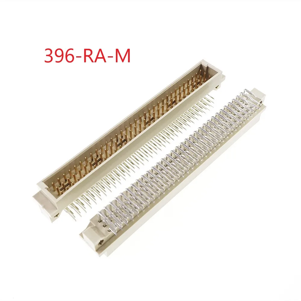 

100pcs DIN 41612 Connector 3 Rows 96 Positions Plug Header Male Right Angle Through Hole PCB 3x32 Pin Pitch 2.54mm