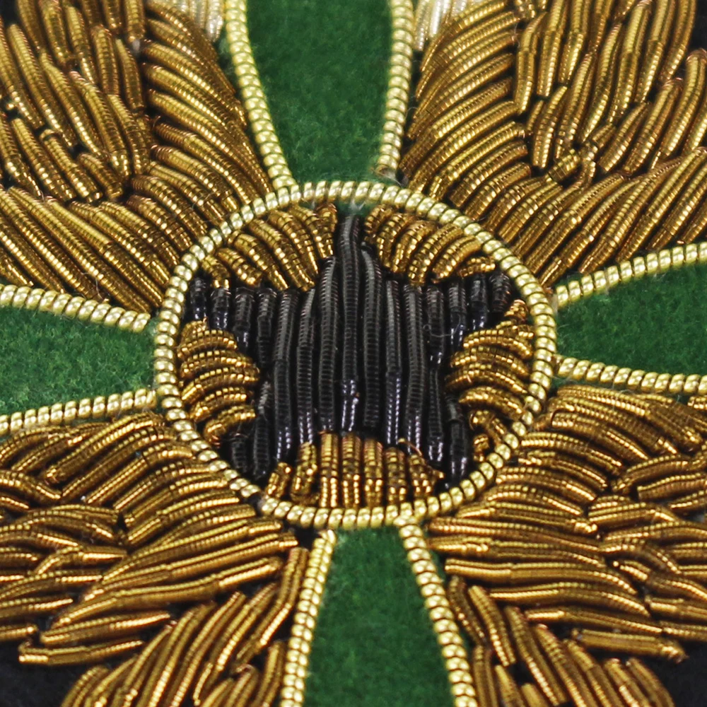 Индийская шелковая Корона пчела крест значки слитка проволока Аппликация из