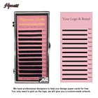 Индивидуальный Классический мягкий натуральный наращивание ресниц ваш собственный логотип бесплатный дизайн макияж для ресниц для салона 100% ручная работа