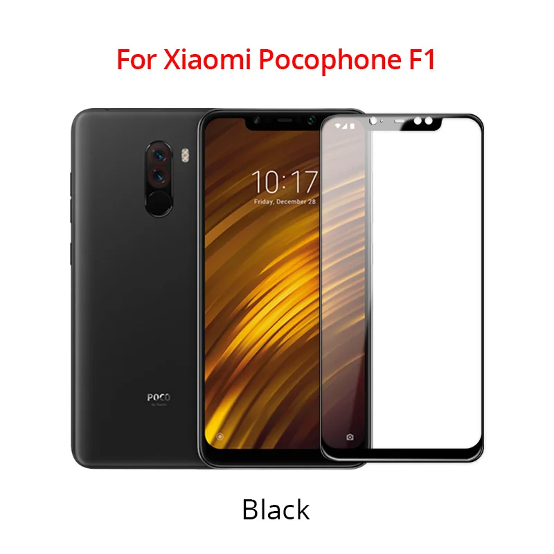 Pocophone F1 PZOZ для Xiaomi mi Note 9, 10 лет, CC9 Pro CC9e 8 5X 6X mi x 3 2 2S A2 Lite A3 Pocophone F1 закаленное Стекло Экран пленка на весь экран - Цвет: Pocophone F1