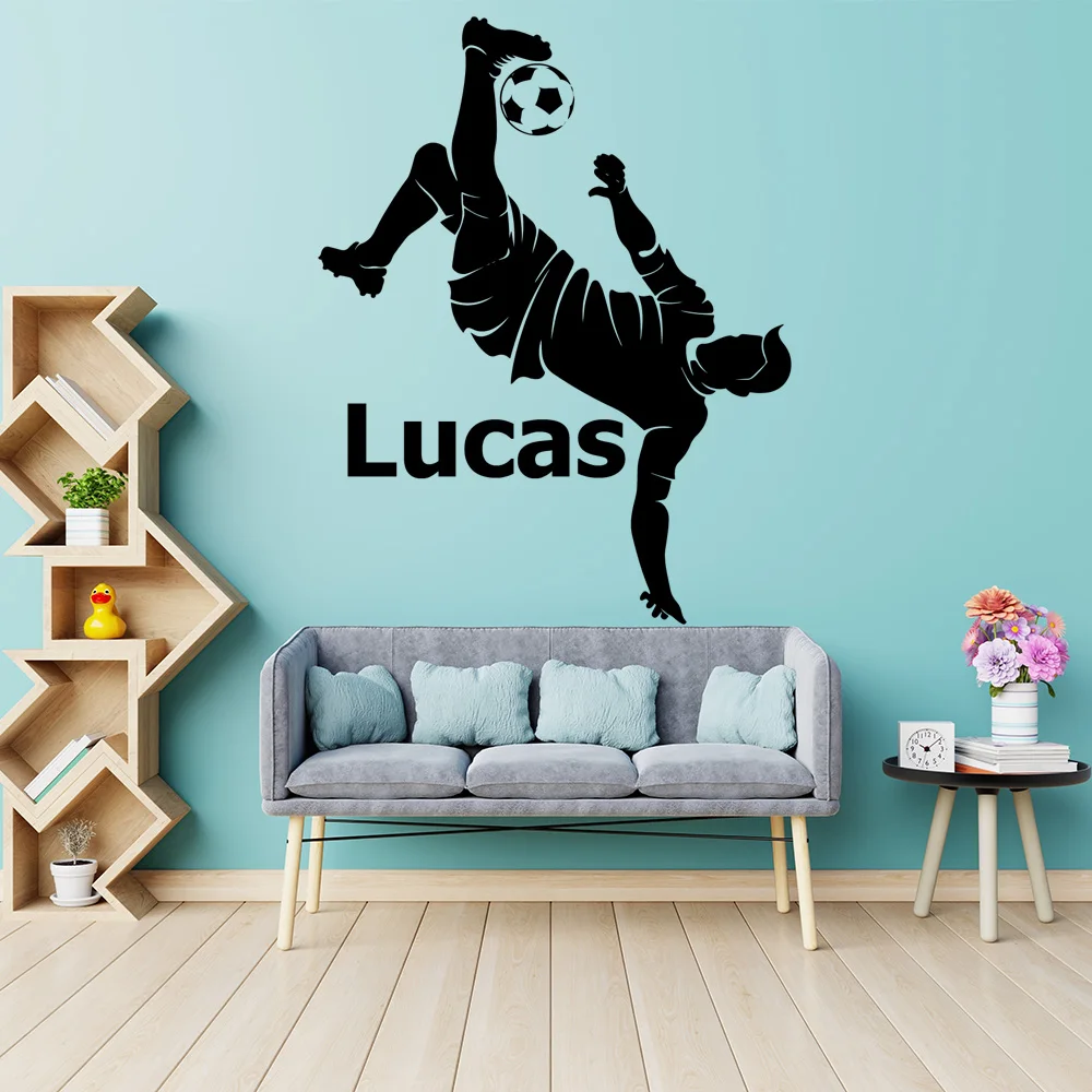 Personalized Custom Name Sports Wall Sticker Football Basketball Hockey Player Home Decor For Living Room Art Decal Wallsticker