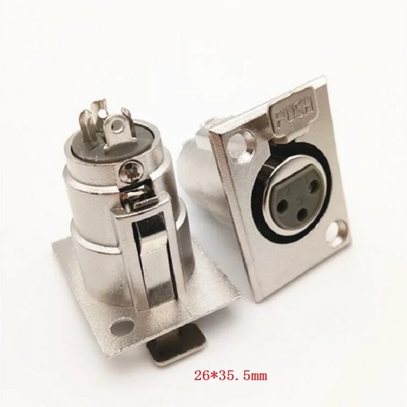 3PIN XLR разъем металлический разъем для наушников XLR Мужской Женский Аудио Разъем Панель гнездо для микрофона разъем микрофона адаптер