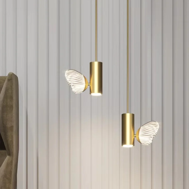Butterfly LED Pendant Lights Nordic Indoor Lighting Rich Ceiling Lamp Bedside Drops Hanging Lamps Modern Living Room Decoration 2
