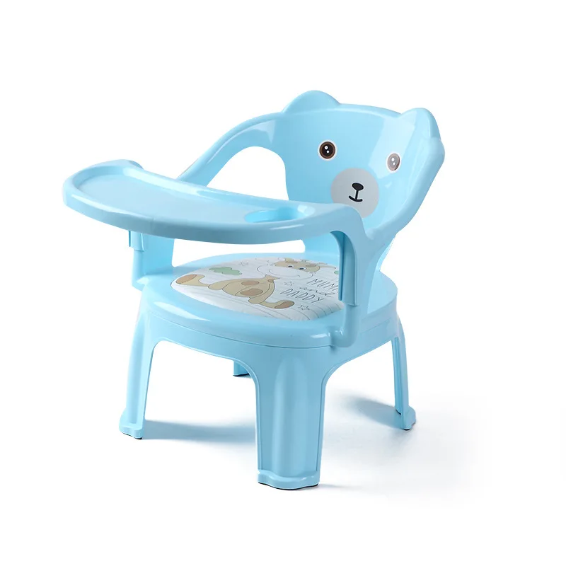 blue Детский сад детские, для малышей, стулья для кормления: детские стулья-табуреты с& диван, мультяшный стиль, не скользят по противоопрокидывающимся детский защита для стола стульев - Цвет: blue