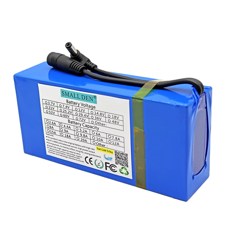 Brand new 12V 10Ah 18650 Li-ion battery pack 10000mAh with BMS circuit protection board DC 5.5*2.1mm+ 12.6V 1A charger | Электроника