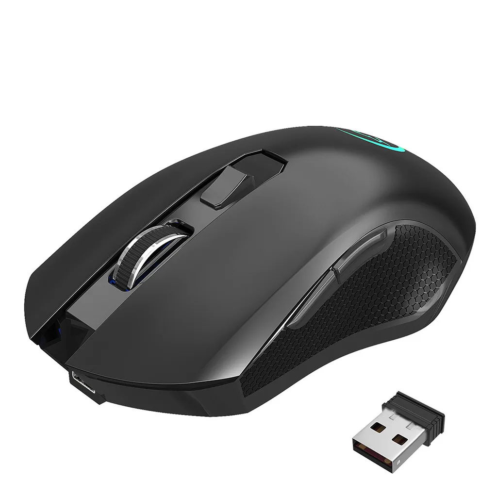 

2.4G USB Wireless 6 Buttons Mouse Colorful Lighting 3 Modes 2400DPI Adjustable Rechargeable Silent Gaming Mice For Home Office