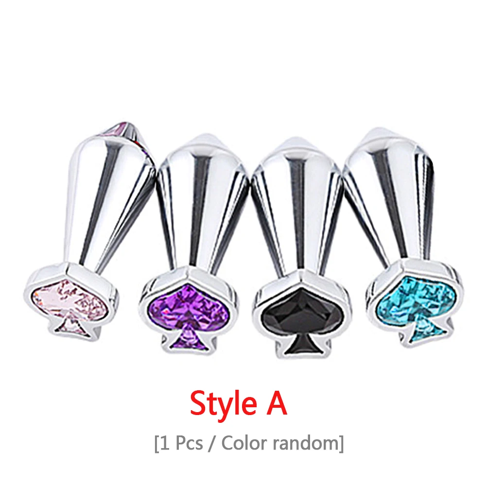 Новинка коническая металлическая Анальная пробка в форме игральной карты