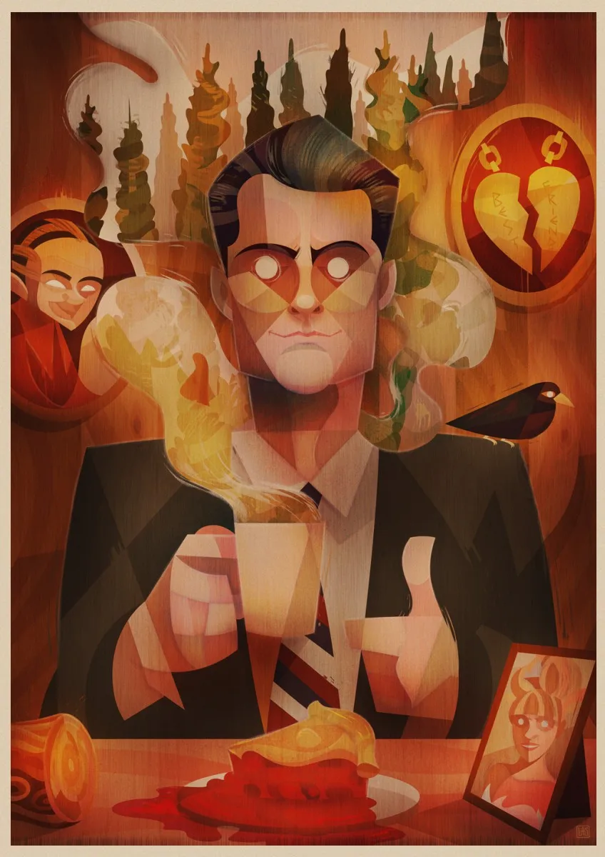 Новый Винтаж плакат Твин Пикс фильм дома номер декоративный Рисунок для бара