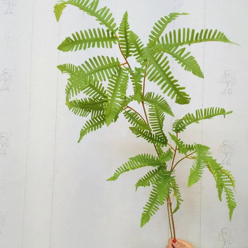 

100 CM Artificial Palm Branch Plastic Banyan Fake Tropical Plants Indoor Christmas Hotel Office Home Decoration Accessories