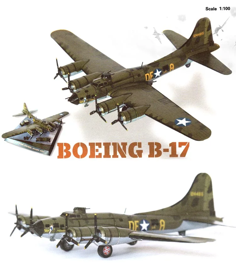 B- 17 летающая крепость Papercraft 3D рисунки ручной работы военный самолет игрушка |