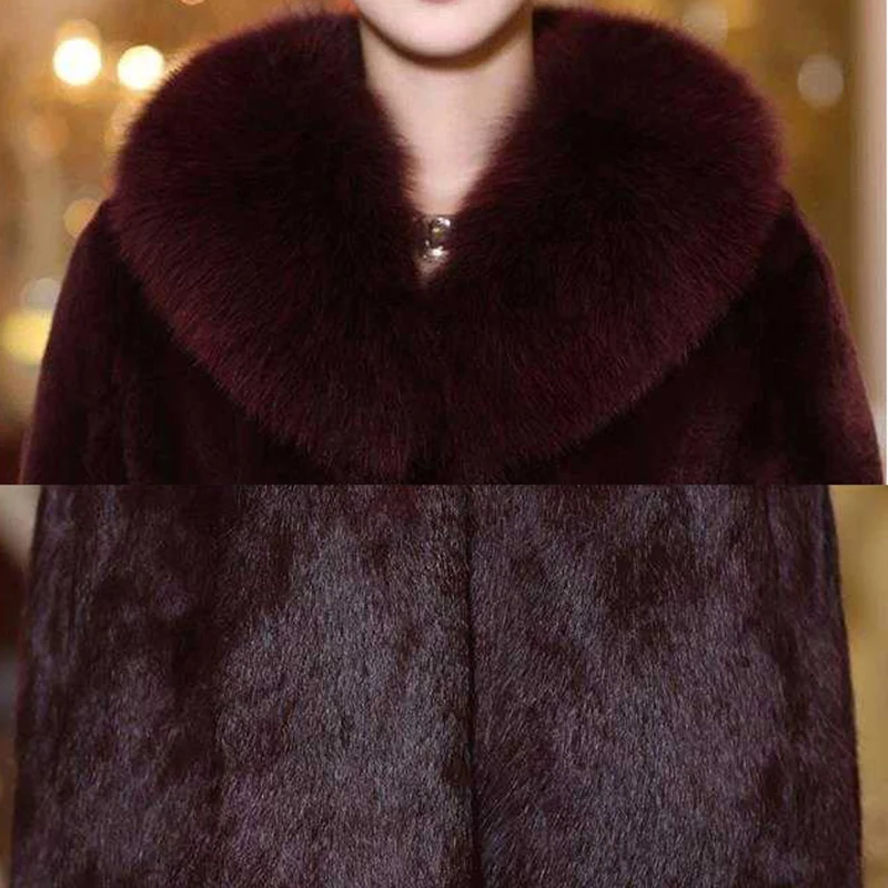 Женская меховая куртка Европейский новый стиль зимняя модная женская элегантное