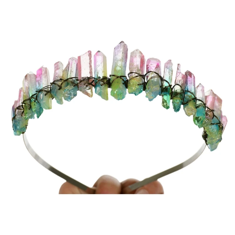 

Обруч для волос ручной работы Женский, ювелирное украшение в стиле принцессы, арбуз, цветная повязка на голову из искусственного необработа...