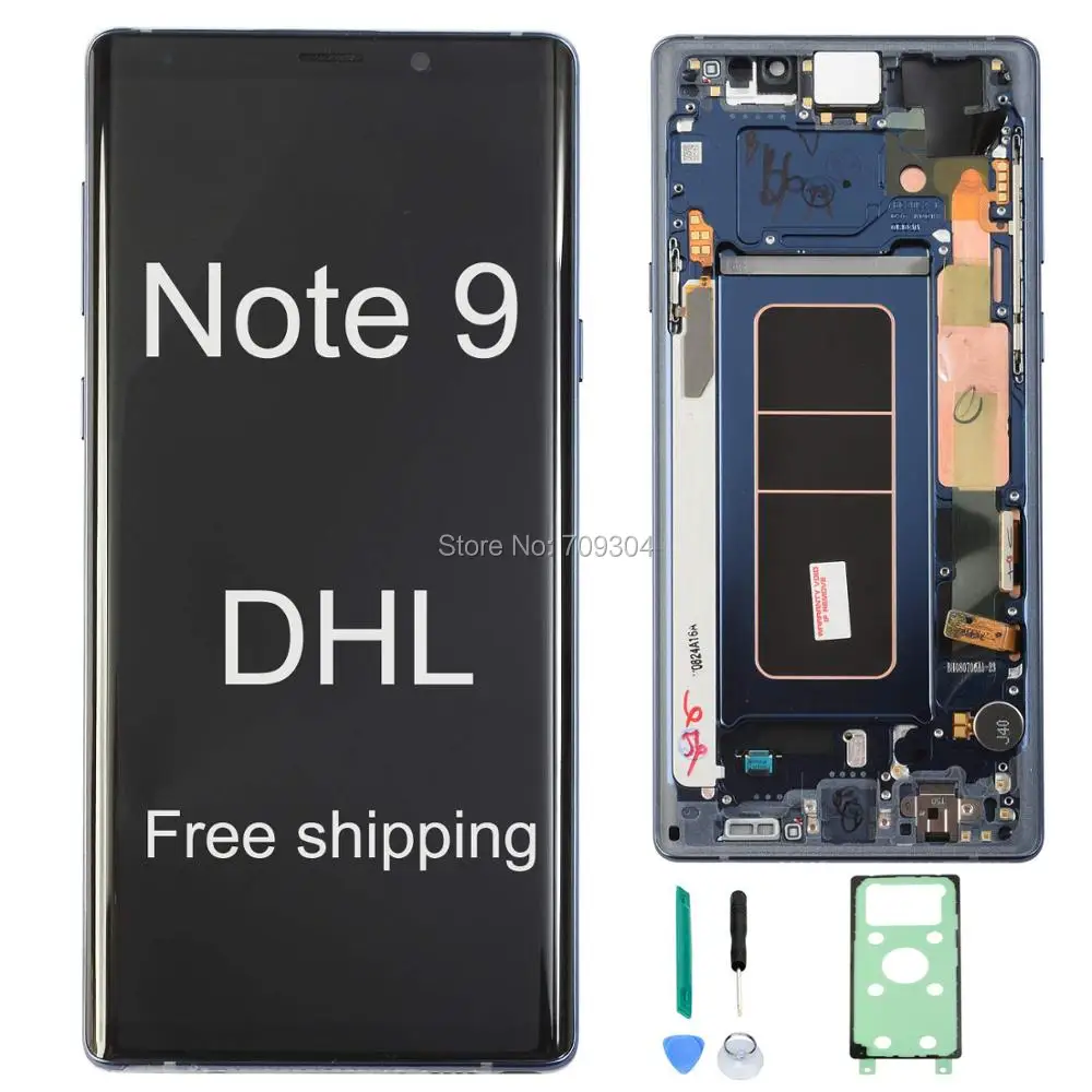 Оригинальный супер AMOLED 6 4 ''lcd с рамкой для SAMSUNG GALAXY Note 9 дисплей кодирующий