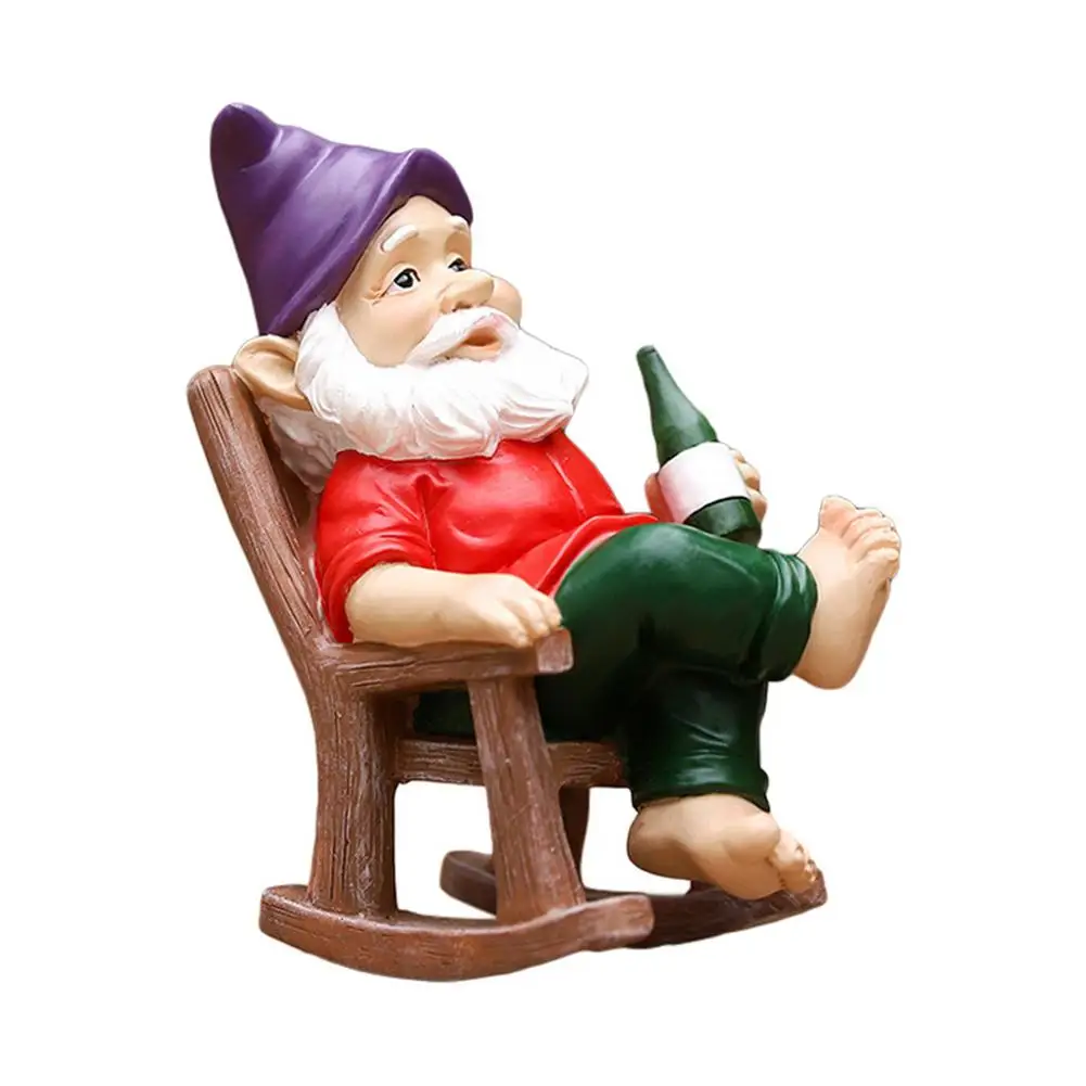 Funny Figurines Christmas Garden Dwarf Cartoon Resin Craft Home Decoration For Fairy Tale Miniature | Дом и сад
