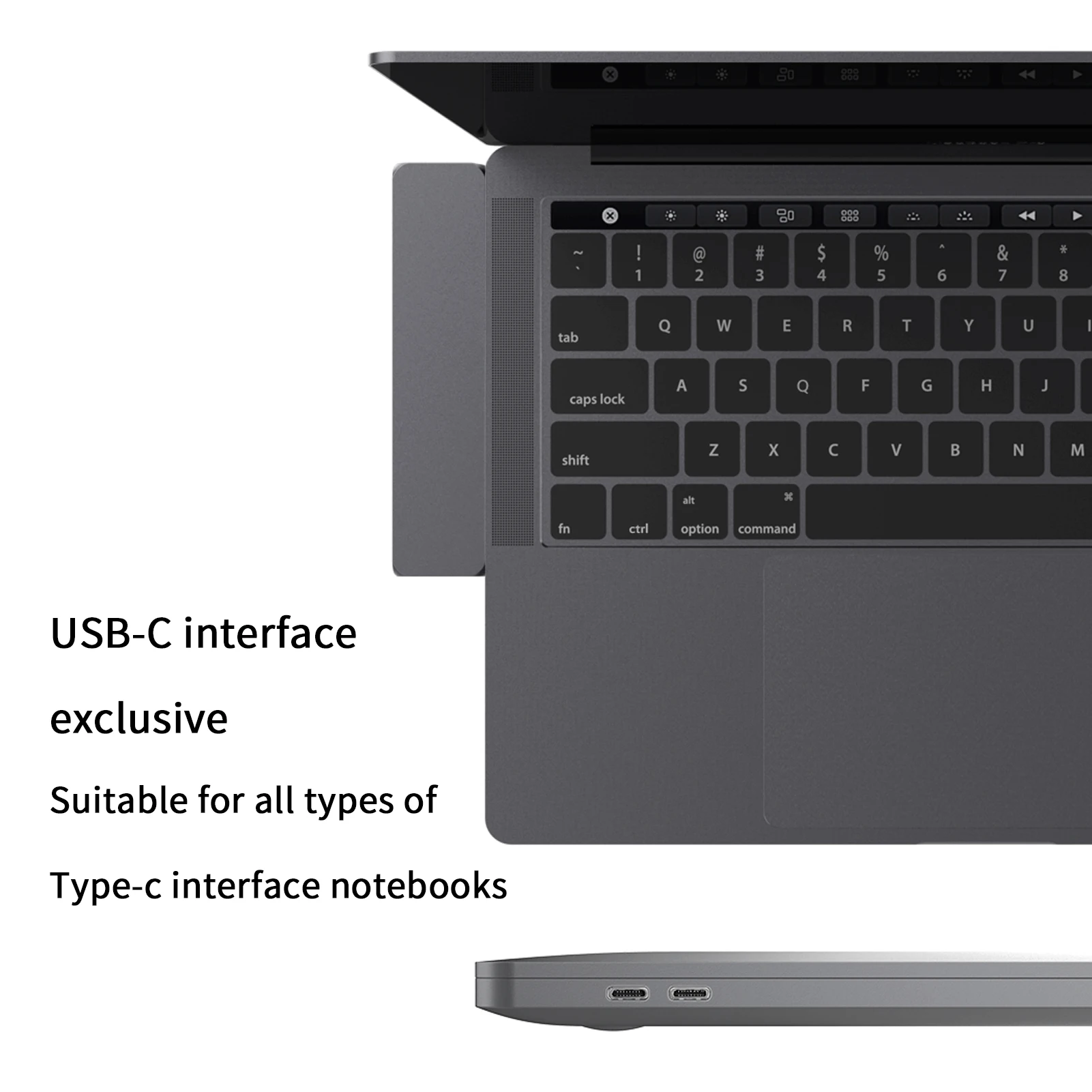 

7 In 1 Thunderbolt 3 Portable Data Transmission Adapter Expander Aluminum Alloy USB C Hub 70W PD Fast Transfer Fit For Macbook