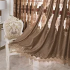 Роскошные занавески для гостиной в европейском стиле с вышивкой, высококачественные занавески из хлопка и льна с вышивкой для столовой, спальни