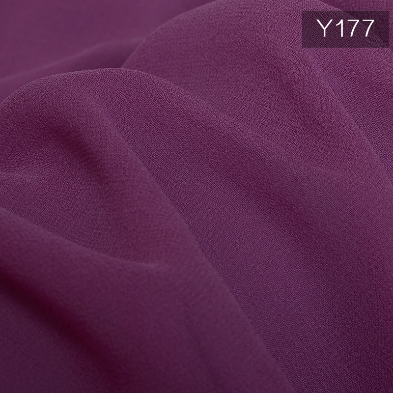 Шелковая ткань HYSK натуральный шелк шифон однотонная фиолетовая 11 разноцветных