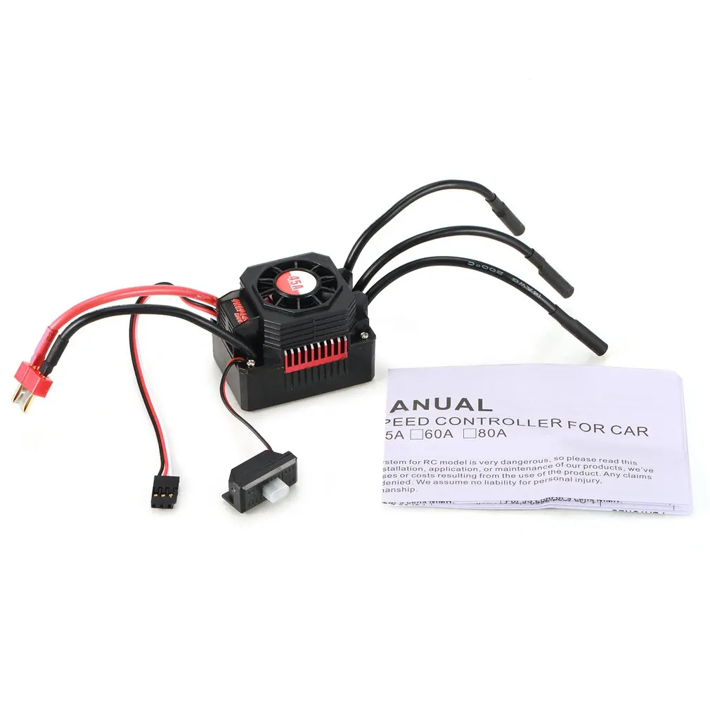 

SURPASSHOBBY KK 45A Waterproof Sensorless Brushless Speed Controler 2-3S ESC for 1:12 1:10 RC Car Model