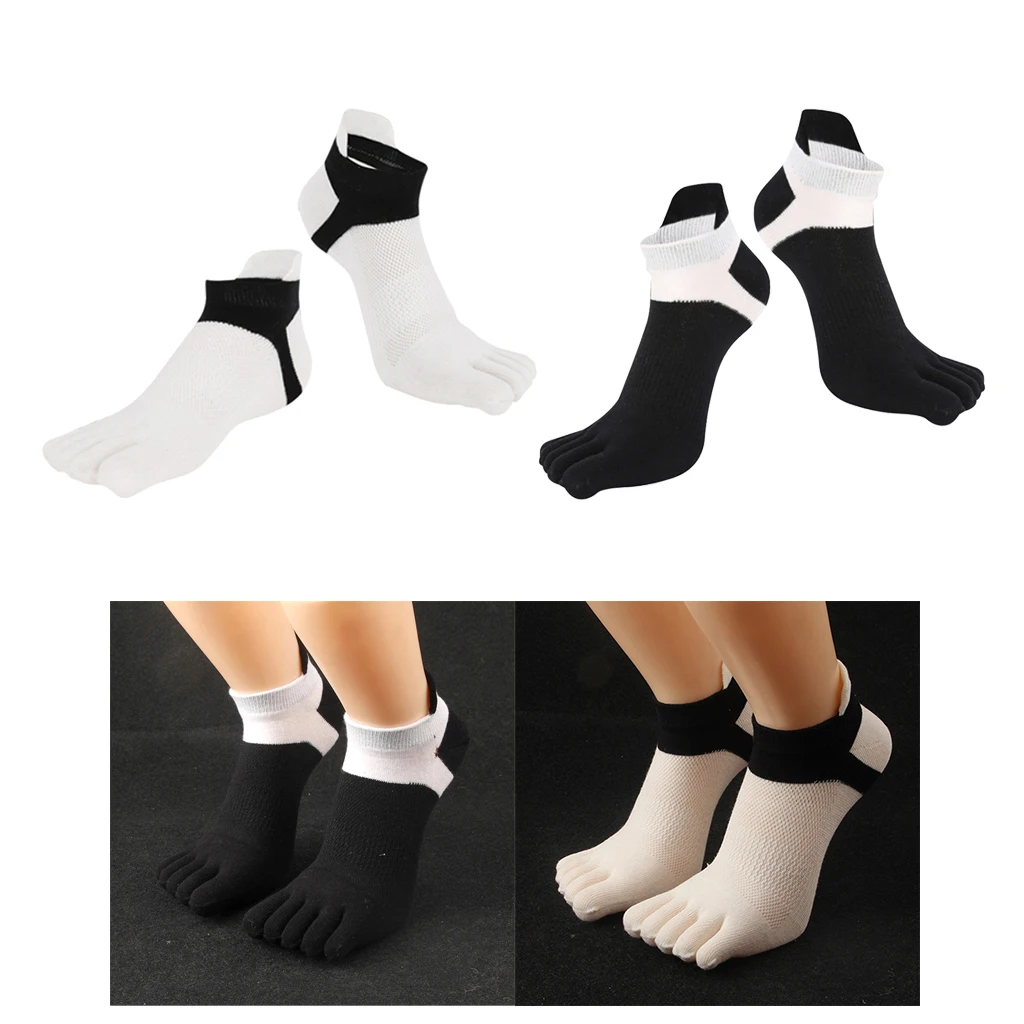 

Ankle Toe Socks Cotton Warm Ankle Socks for Men And Women Black And White