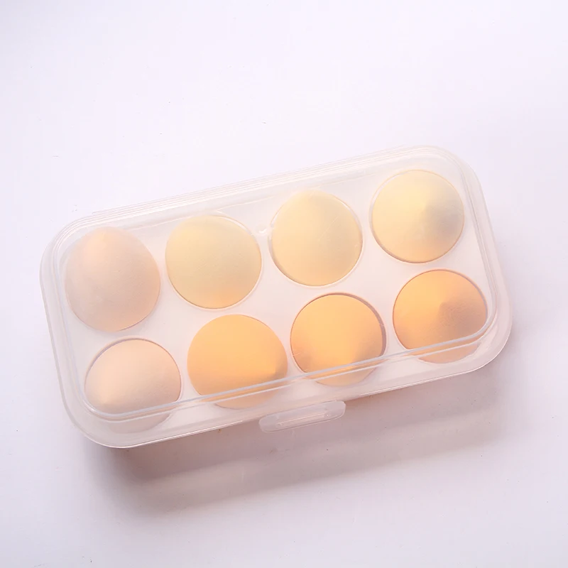Dinorag 8 PCS Makeup Foundation Sponges Beauty Egg Wet Dry Dual Use Set Concealer Puff Cosmetic Tool with Box |