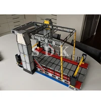 moc electric remote control bridge can lift the suspension bridge and insert the building block toy compatible with le