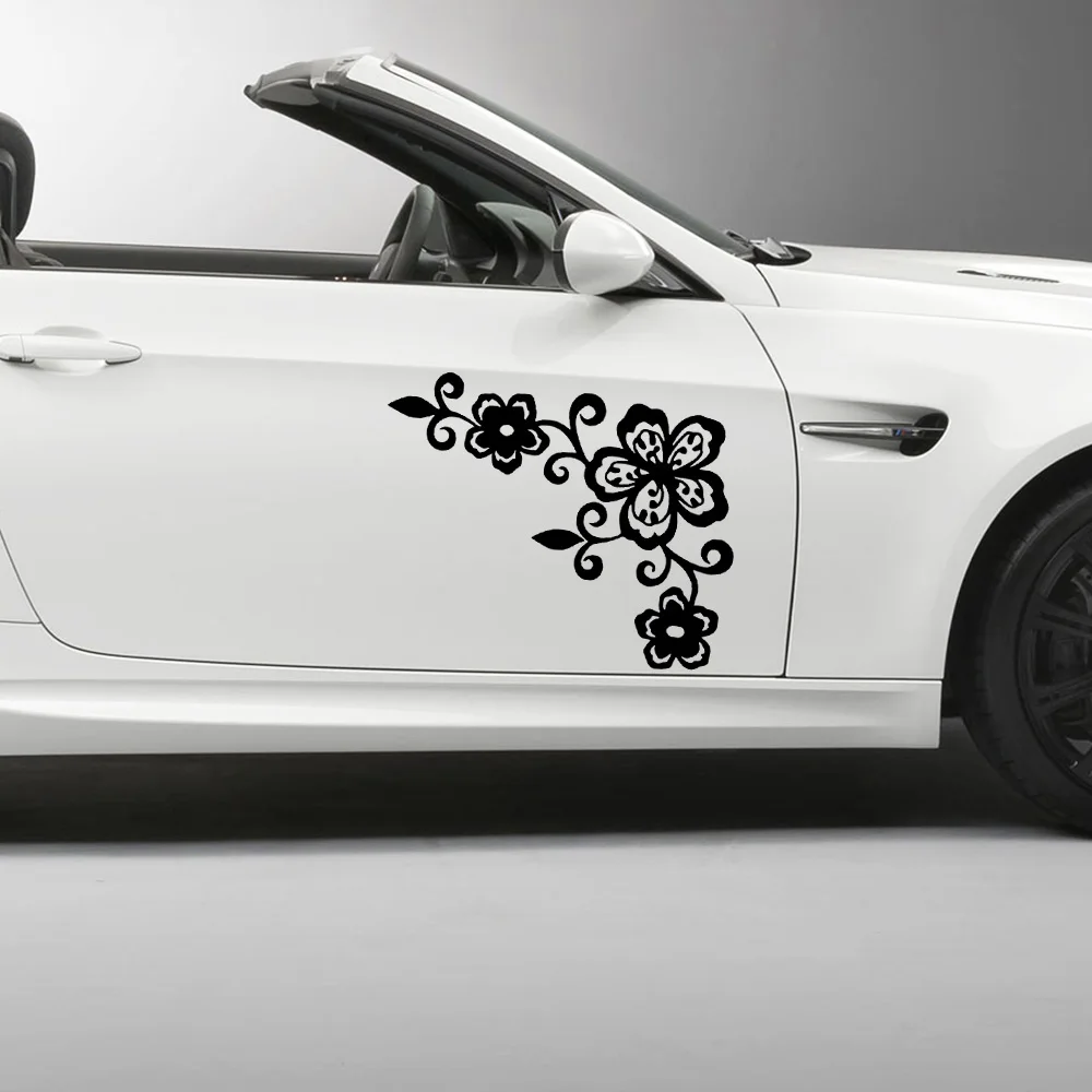 Бесплатная доставка автомобильные наклейки с цветами смешные на грузовик