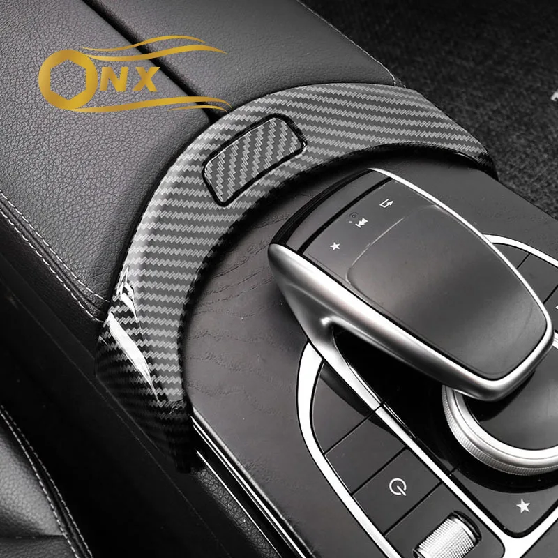

Car armrest box button button sticker button frame For Mercedes-Benz C-Class C180L C200L GLC260L GLC300L Car modification parts
