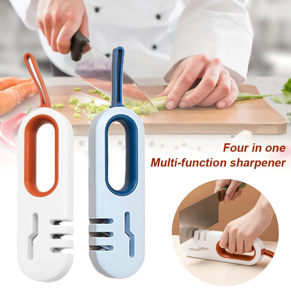 

Knife Sharpener 4 in 1 Multipurpose Knife Sharpener Professional Knife Sharpening Scissors Chef Knife Fruit Knife Tool
