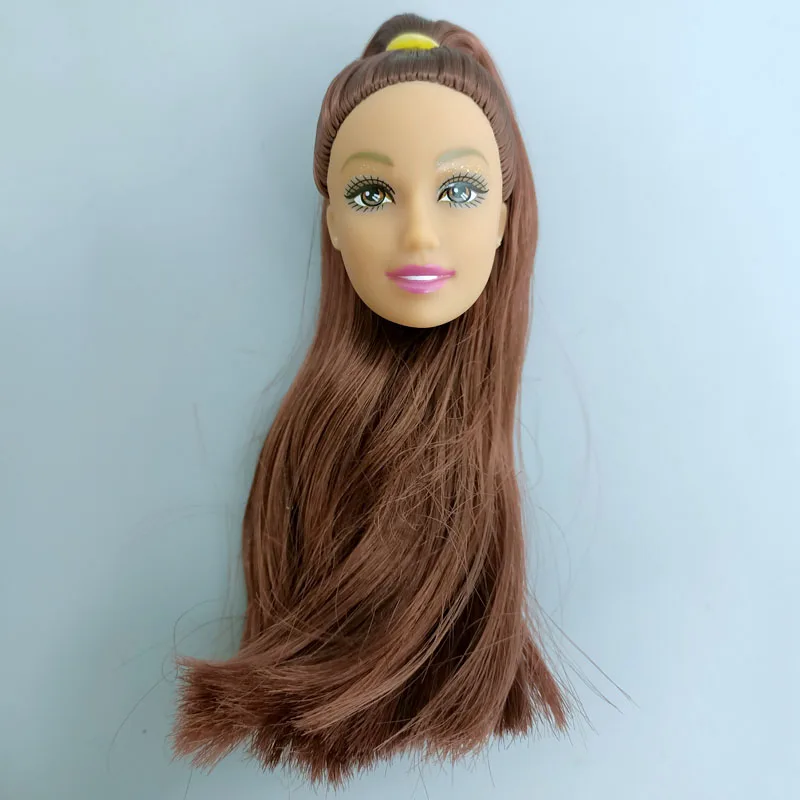 Длинные коричневые волосы макияж красивые глаза голова куклы для 1/6 BJD головы 11 5