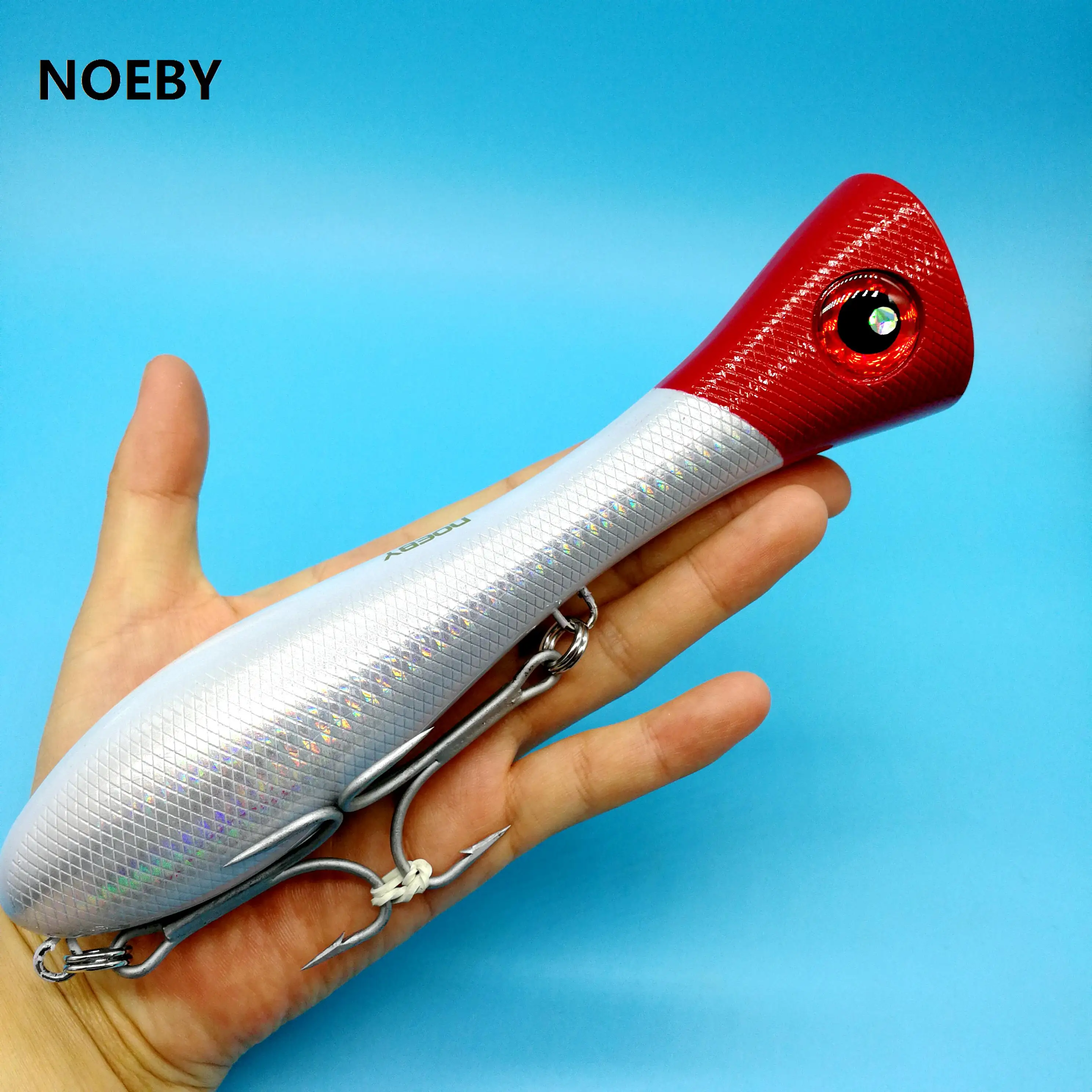 NOEBY 3 шт./лот большой рот Поппер рыболовная приманка 130 г/205 мм 3D глаза
