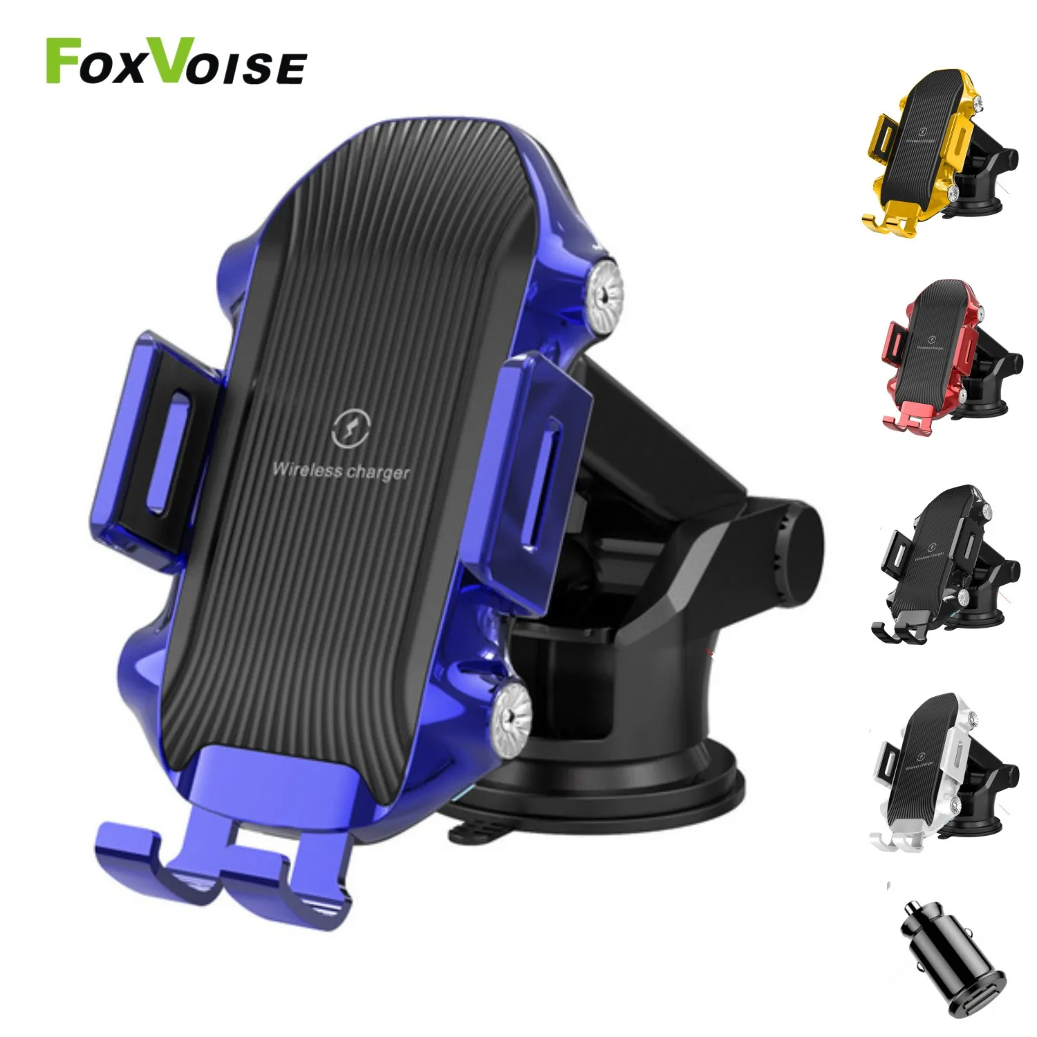

Car Cell Mobile Phone Holder Stand Cellphone Mount Smartphone Bracket Car Wireless Charger For iphone 13 12 11 8 Xiaomi Samsung