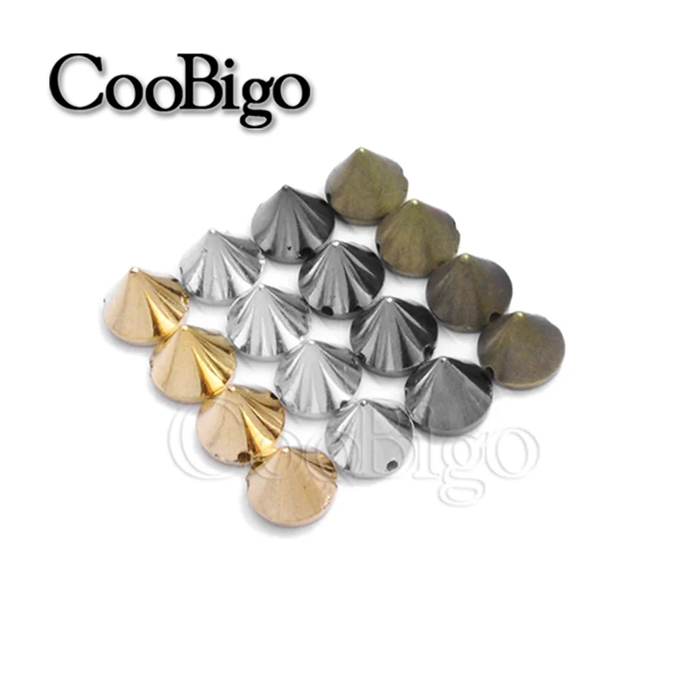 Заклепки Конус Заостренный носок Кожаный браслет с бусинами в стиле панк рок