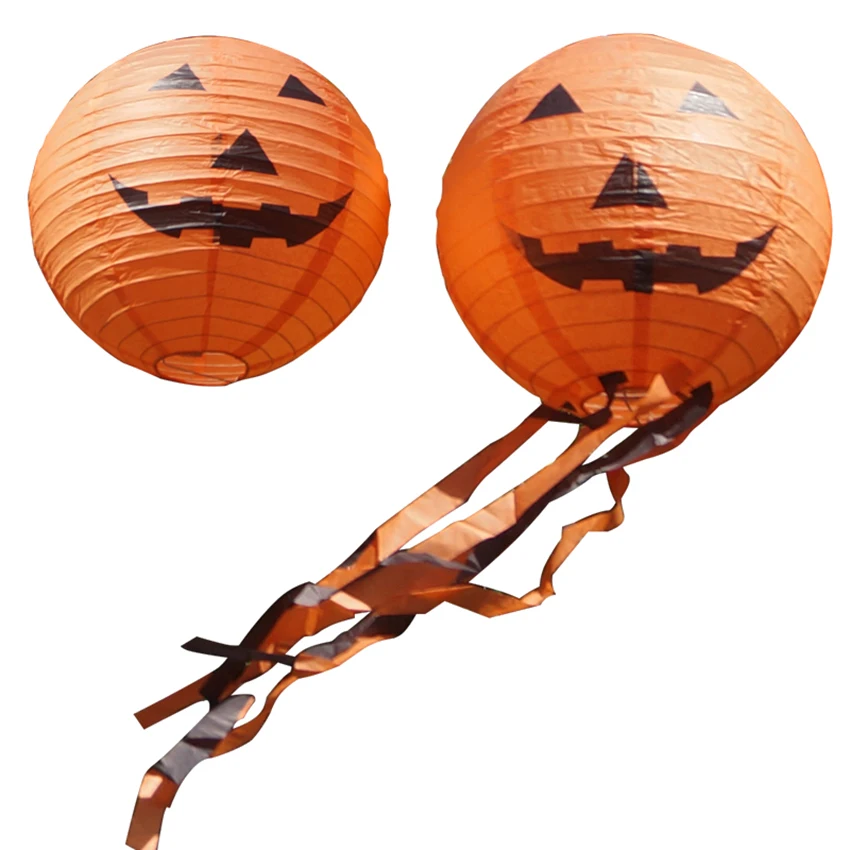 

Halloween Pumpkin Lanterns Paper Lanterns Halloween Hanging Lantern for Halloween Indoor Outdoor Party Decoration -20/30/40cm