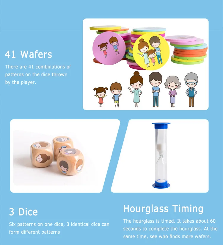 

Find a picture to match WJ01 / 0.35 Parent-child Interactive Early Learning Toy Board Game Educational Toys Matching Toys