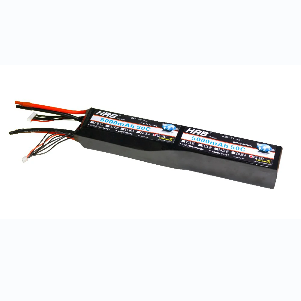 

Аккумулятор HRB 12S Lipo 44,4 в 5000 мАч 50C XT150 XT90 EC5 штекер для Goblin trex 650 700 800 Дрон RC с неподвижным крылом вертолет Квадрокоптер