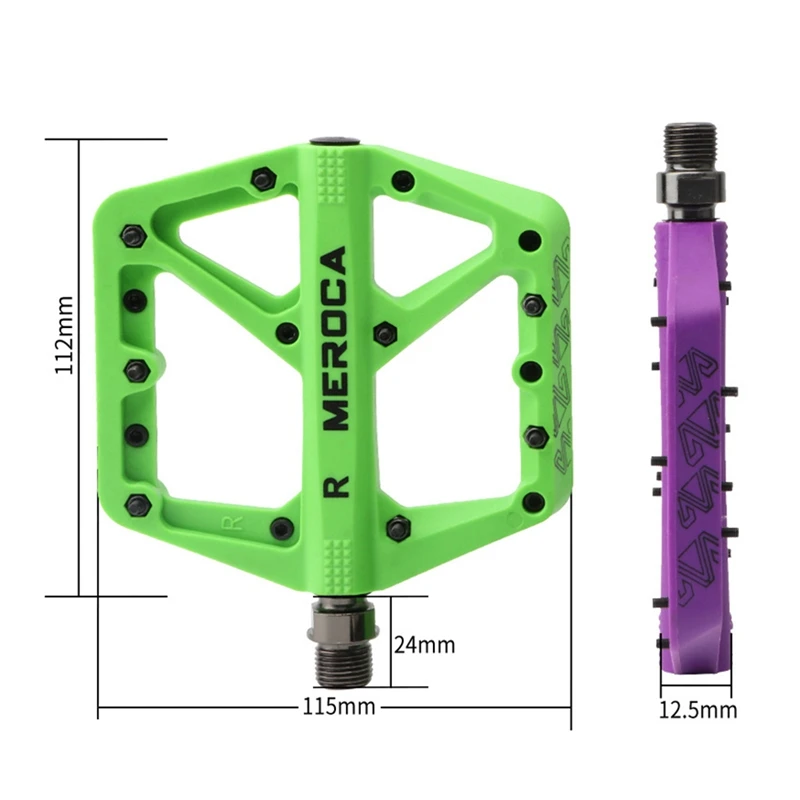 

MEROCA Ultra-Light Bike Pedal Bicycle Flat Cycling Pedals MTB Bicycle Pedals Anti-Slip Road Bike Accessories