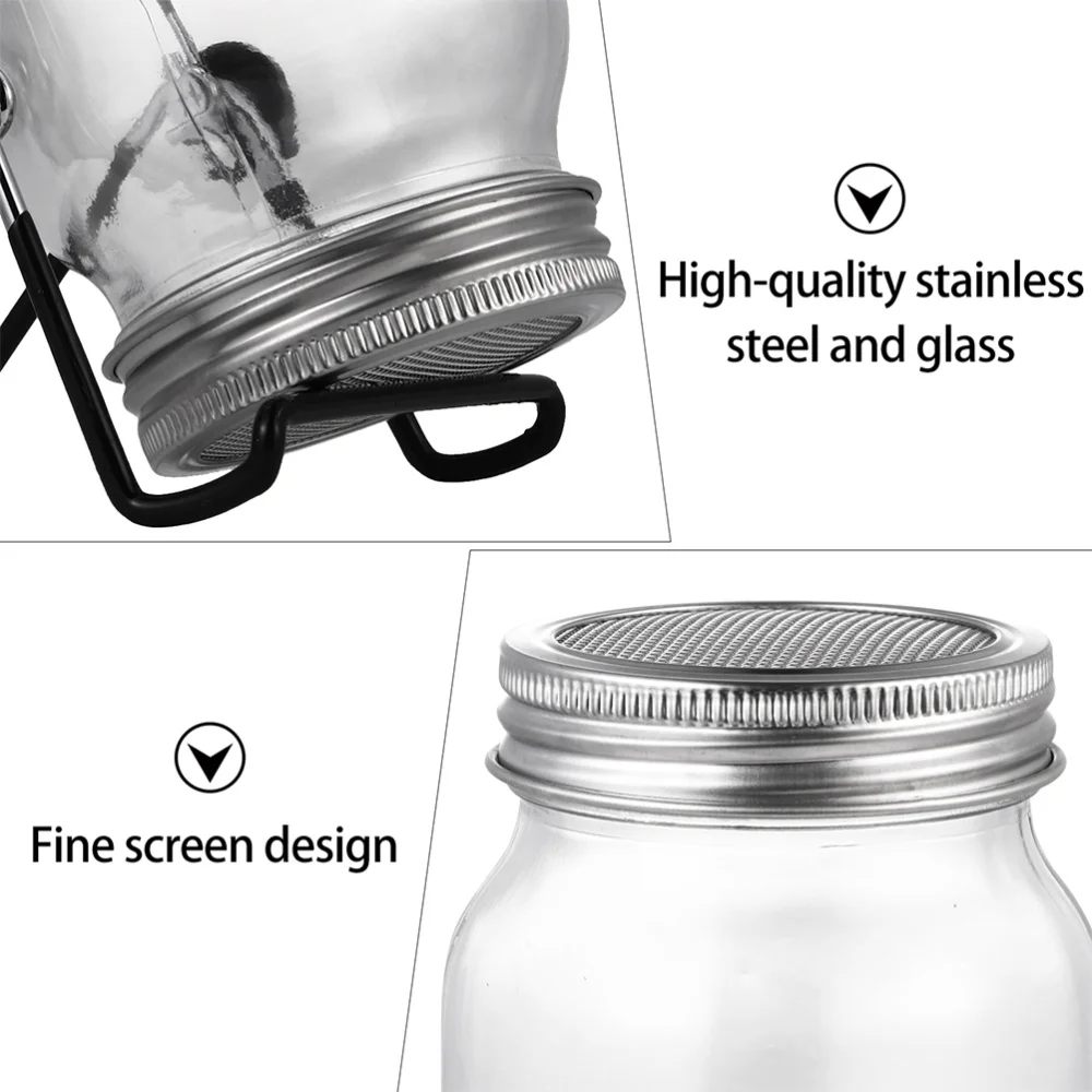 

2 Sets Wide Mouth Durable Sprouting Jar Kit for Growing Organic Sprouts