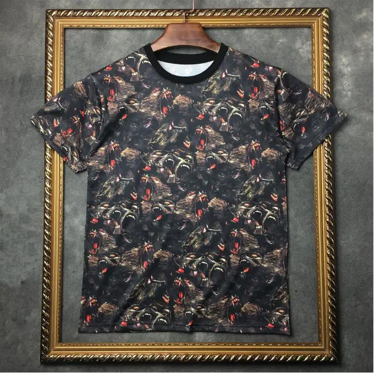 Men New Novelty 2020 Roaring Gorilla orangutan T Shirts T-Shirt Hip Hop Skateboard Street Cotton T-Shirts Tee Top kenye #B73