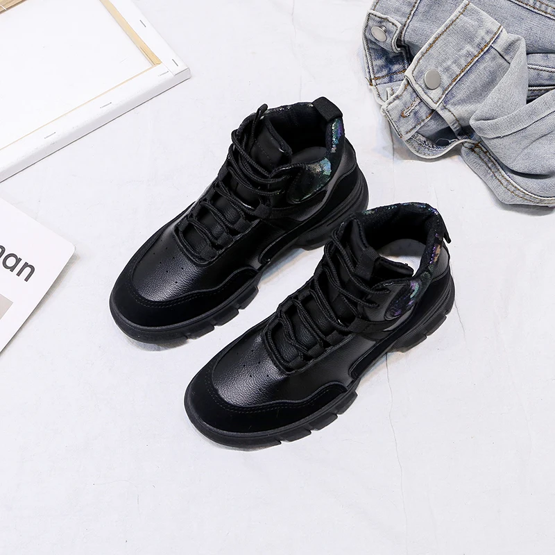 2019 брендовые белые кроссовки на платформе сезон весна-осень женские в стиле