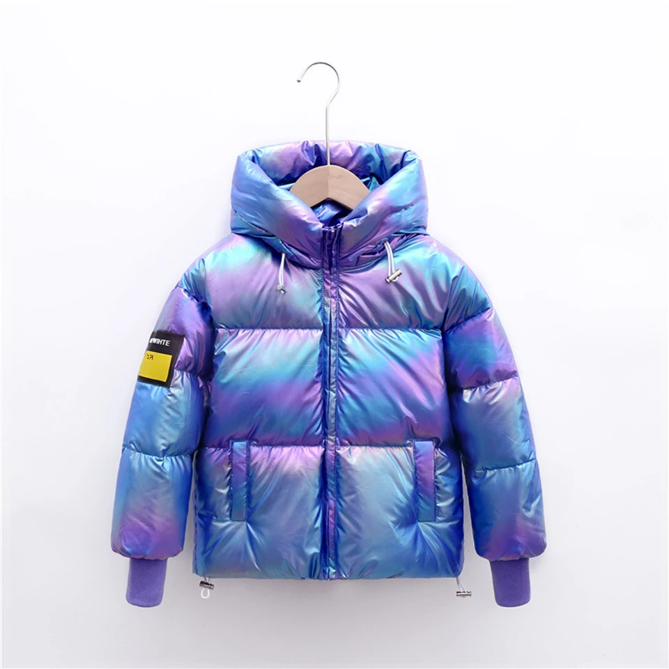 

Jacket for Girls Winter -30degrees Duck Down Coats Kids Boys Snowsuits Toddlers Waterproof Shiny Overalls Children's Clothing