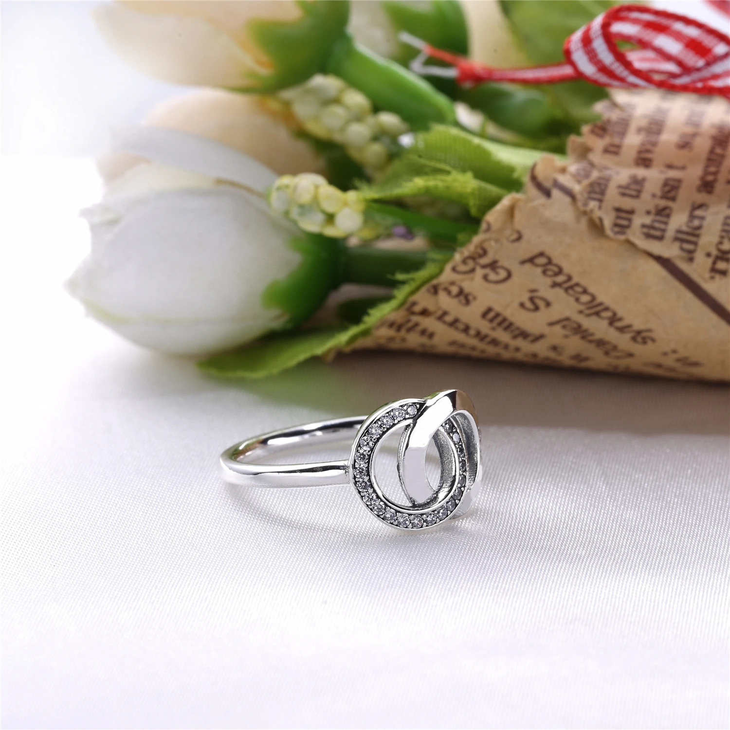 Ajax 925 Sterling Silver Stylish Double Circle Women's Rings 2021 Trend Jewelry Female Birthday Gifts |